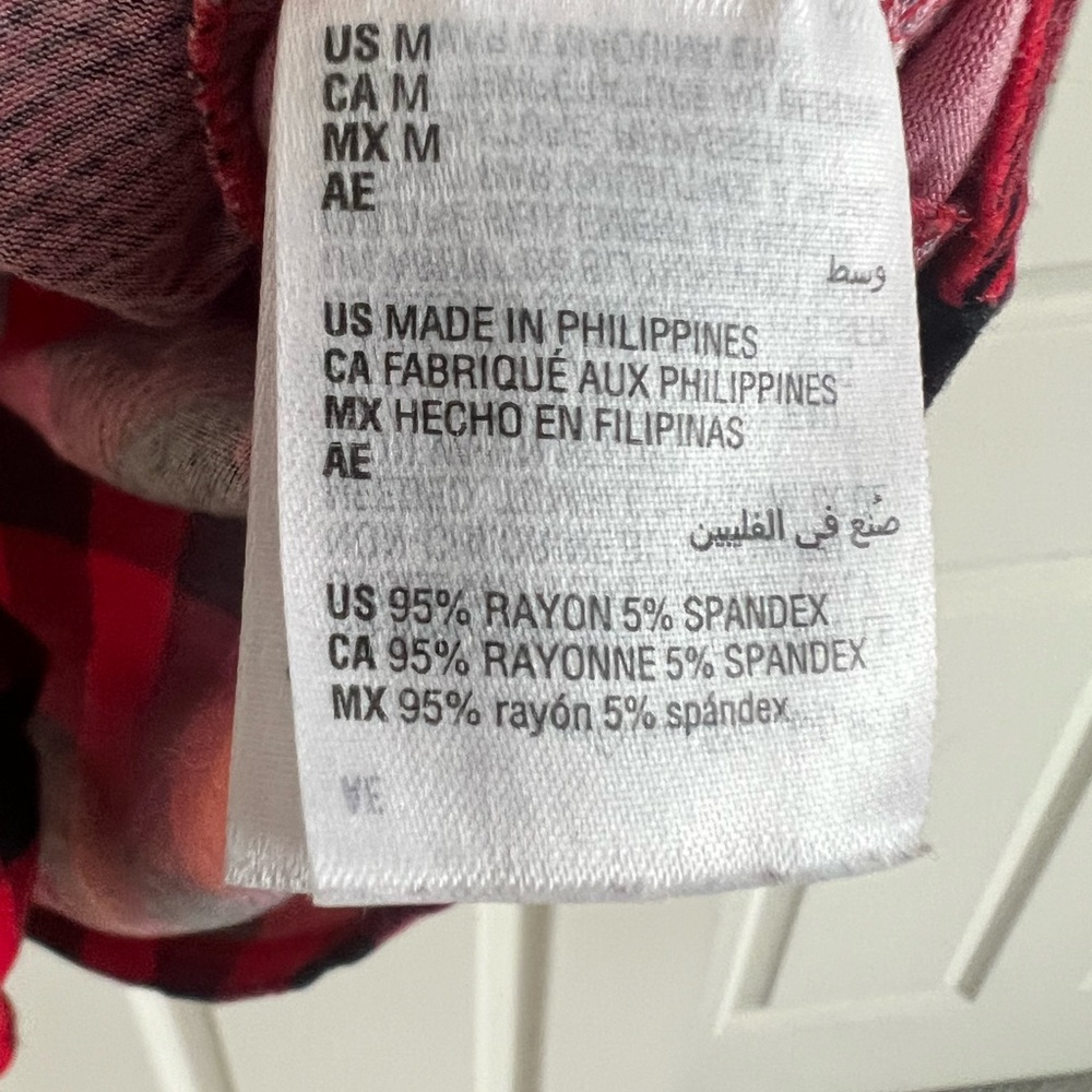 Jenni Red and Black Plaid Nightgown Medium - Picture 5 of 5